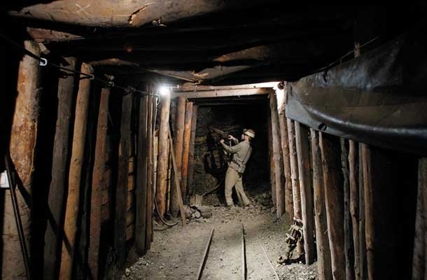 Rov zapuščenega rudnika živega srebra v Idriji, preurejen v muzej 