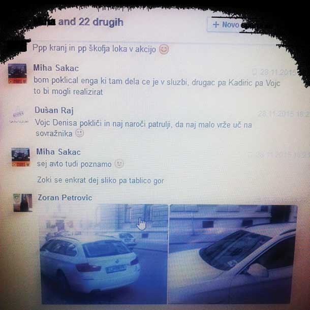 Predsednik sindikata Zoran Petrovič objavi fotografijo avtomobila, ki ga vozi tarča, minister Boris Koprivnikar