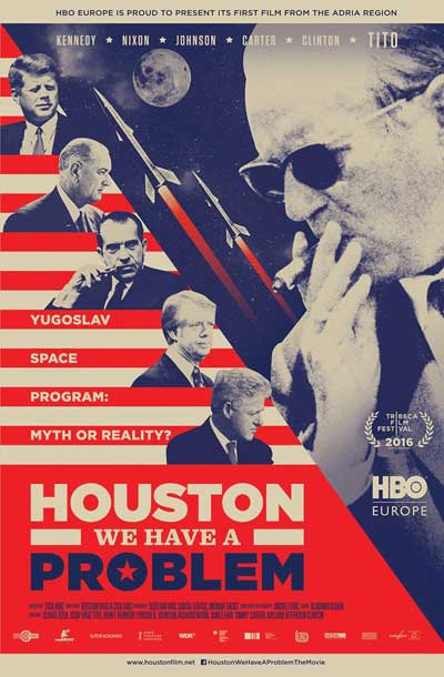 Filmski plakat za dokumentarno dramo o jugoslovanskem vesoljskem programu