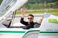 Matevž Lenarčič, zaključek poleta okoli sveta na dan Zemlje, Green Light World Flight, Portorož 