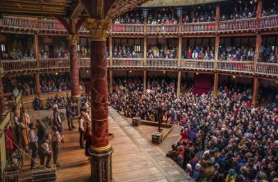 Hamlet v gledališču Globe v Londonu 25. aprila 2016