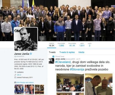 Predsednik stranke je zamenjal svojo mirnodobno sliko na Twitterju z vojno ikonografijo.