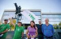 Protest Gibanja TRS proti napotitvi vojakov na ukrajinskorusko mejo 