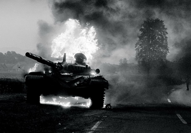 Goreči tank JLA, Moste pri Komendi, Vojna v Sloveniji, 1991 