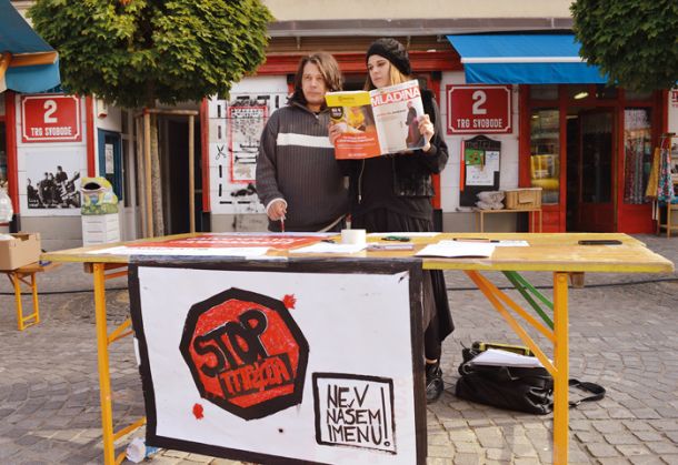 Zbiranje podpisov proti sporazumu CETA in TTIP mimo strank in gibanj, Slovenj Gradec