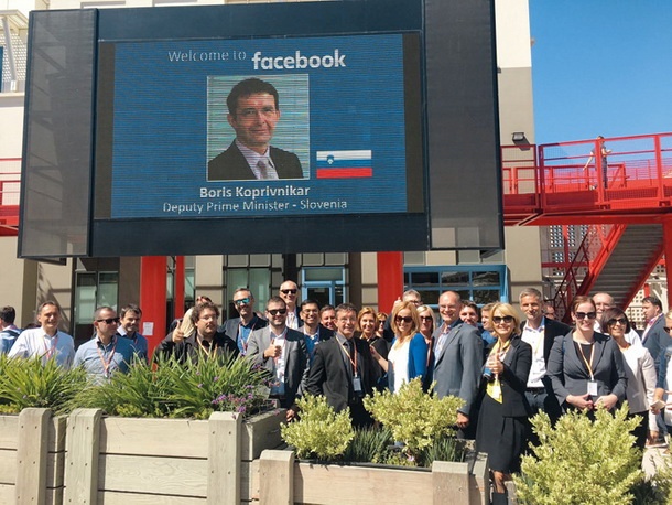 Minister Boris Koprivnikar je na potovanju po ZDA obiskal podjetja Facebook, Linkedin, Google, Tesla in Uber