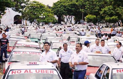 NE za Uber: protest taksistov v  Mehiki