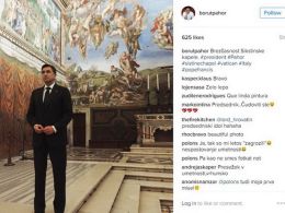 Instagram predsednika države ob obisku Sikstinske kapele