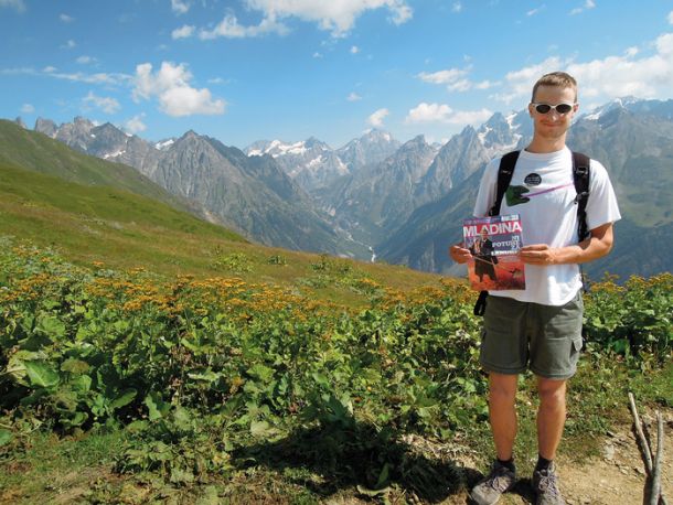 Jan Fišer med Mestijo in jezeri Koruldi, treking po Kavkazu, Gruzija