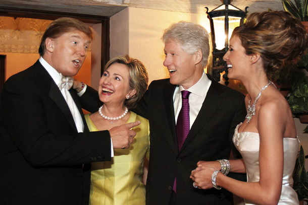 Poroka Donalda Trumpa in Melanije Knavs leta 2005: gosta Hillary in Bill Clinton