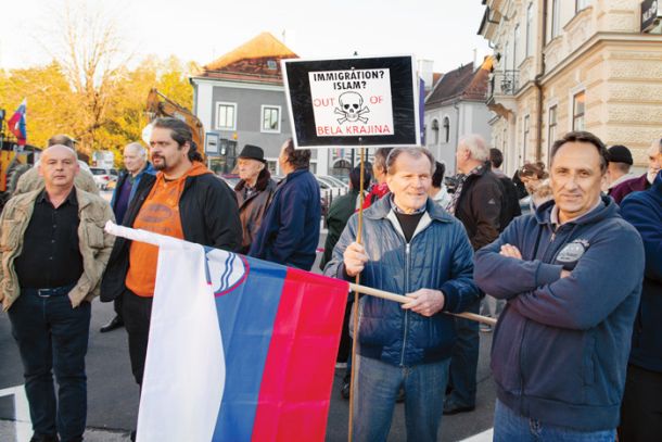 Protest proti beguncem v Črnomlju