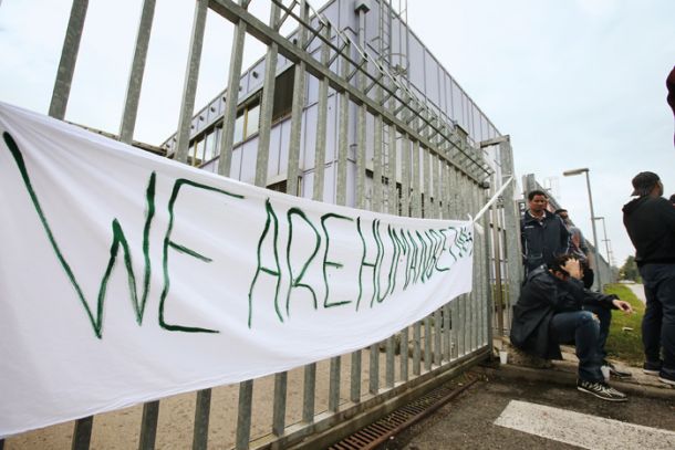 Protest stanovalcev azilnega doma v Ljubljani
