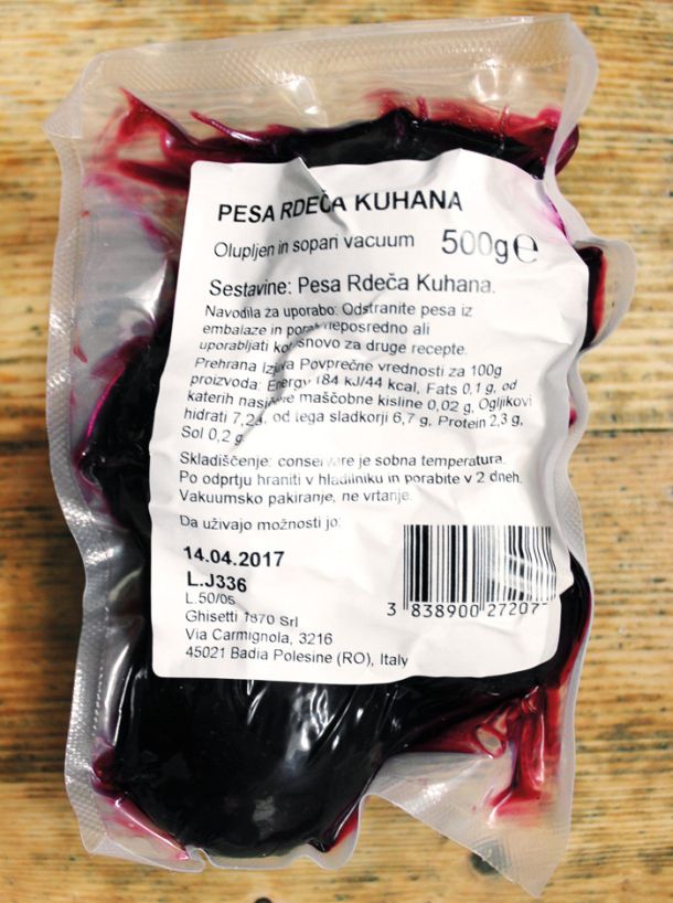 Pesa rdeča kuhana