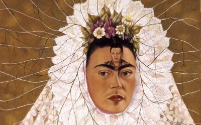 Frida Kahlo: Diego v mojih mislih (Avtoportret kot Tehuana) (olje na masonitu, 1943, zbirka Gelman)