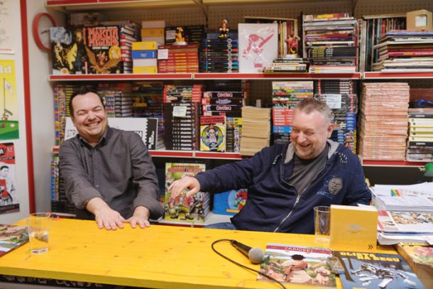 Tomaž Lavrič: Tolpa mladega Ješue – Čarodej, kolorist Gorazd Vahen in avtor, Strip.art.nica Buch, LJ