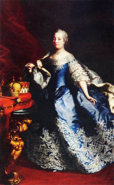 Vladarica Marija Terezija (slika Martina van Mytensa, okoli 1745): Brezobzirna in neomajna