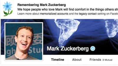 Facebookova napaka je pred časom »ubila« dva milijona uporabnikov. Tudi ustanovitelja Facebooka Marka Zuckerberga.