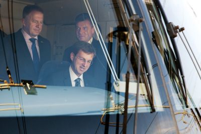 Lokomotivček Mirko na progi Divača–Koper.
