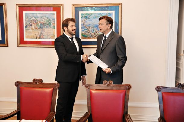 Zagovornik načela enakosti Miha Lobnik in predsednik Borut Pahor