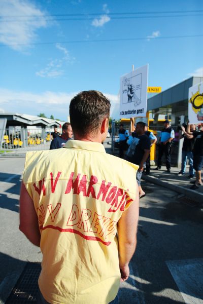 Protest poštnih delavcev.
