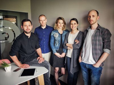 Ekipa aplikacije Lake: Goran Ivašić, Timotej Papler, Katarina Lotrič, Anja Renko in Luka Orešnik
