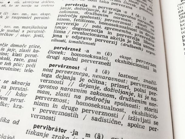 Homoseksualnost je perverzija – definicija v izvirni izdaji SSKJ, ki jo na spletu uporablja večina ljudi (recimo na portalu fran.si)