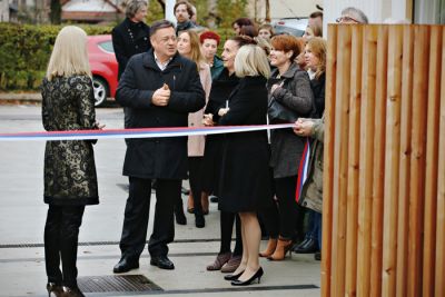 Župan Zoran Janković ob otvoritvi materinskega doma v Ljubljani 