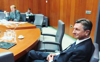 Gregor Golobič in Borut Pahor na zaslišanju o TEŠ 6 v parlamentu