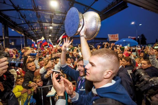 Prihod zlate slovenske košarkarske reprezentance, Brnik 