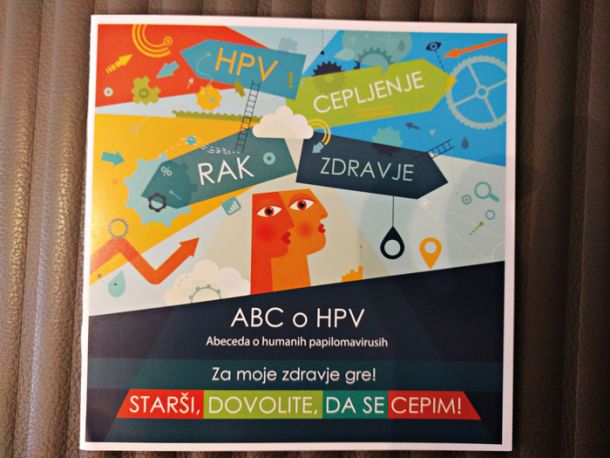 Plakat za cepljenje proti okužbi s HPV virusom 