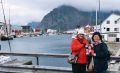 Rdeča zvezda visoko na severu nad polarnim krogom: Lofoti, Norveška