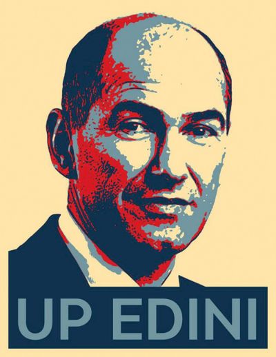 Janez Janša kot Up v izdelavi SDS