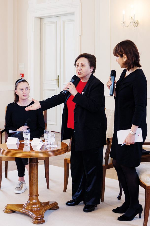 Dr. Shirin Ebadi, Nobelova nagrajenka za mir v letu 2003, Obrazi prihodnosti, predsedniška palača, LJ 