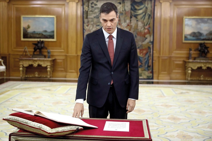 Nov predsednik Španije socialist Pedro Sanchez 