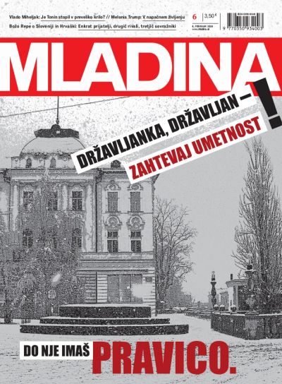 Naslovnica Mladine, ki je izšla 9. februarja letos.