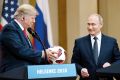 Trump je pohvalil rusko organizacijo svetovnega nogometnega prvenstva in v dar dobil žogo. 