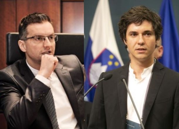 Marjan Šarec (LMŠ) in Luka Mesec (Levica) 