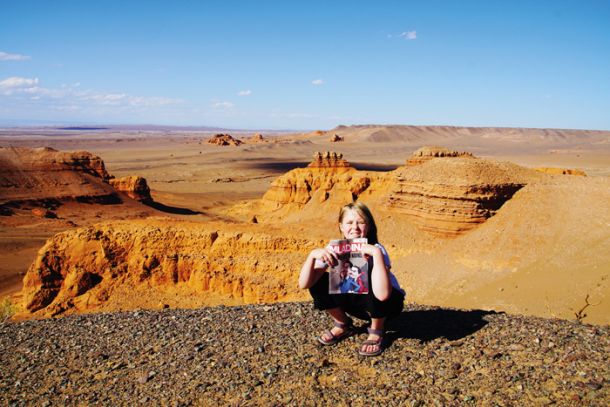 Kanjon Khermen Tsav v puščavi Gobi, Mongolija 