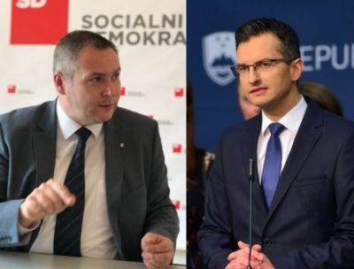 Predsednik SD Dejan Židan in predsednik vlade Marjan Šarec (LMŠ)