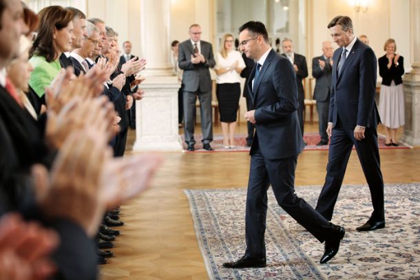 Premier Marjan Šarec z vlado na sprejemu pri predsedniku republike Borutu Pahorju, Ljubljana