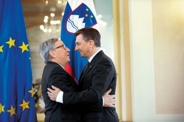 Ljubezen ali zgolj kratka avantura? Borut Pahor in JeanClaude Juncker na Brdu pri Kranju