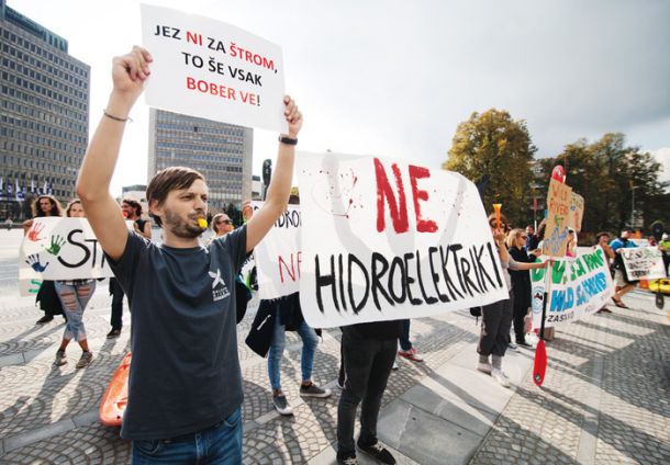 Protestni shod gibanja Balkan River Defence za zaščito rek 