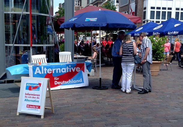 Novačenje glasov stranke Afd na nemških ulicah