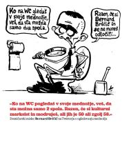 "Ko na WC pogledaš v svoje mednožje ... "