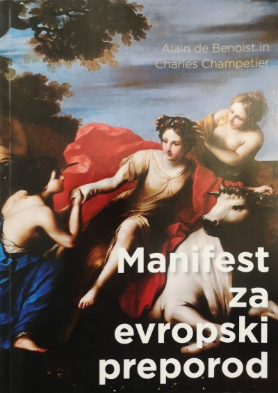 Naslovnica knjige Manifest za evropski preporod, o kateri bo tekla razprava v ljubljanski knjižnici.