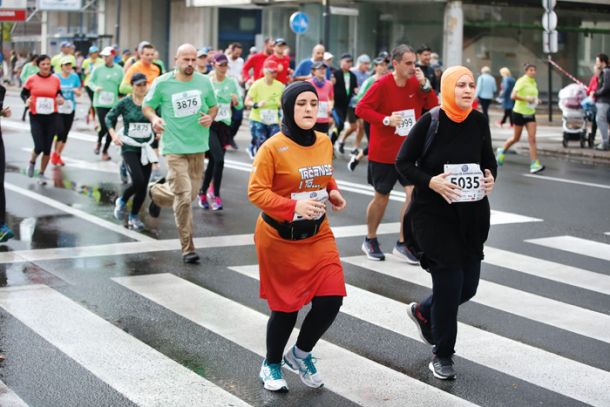 Muslimanki na ljubljanskem maratonu 