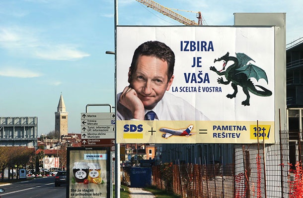 Predvolilni plakati za Borisa Popoviča na volitvah leta 2011