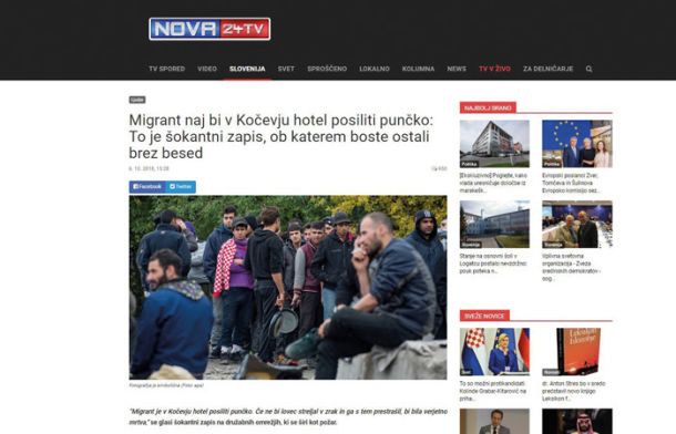 Primer lažne novice št. 1: V Kočevju se tudi po zatrjevanju policije v tem času ni zgodilo nikakršno nasilje. 
