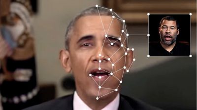 Buzfeed je za prikaz političnih implikacij tehnologije deepfake ustvaril posnetek Baracka Obame, ki v kamero suvereno pove, da je Donald Trump usrane. V okencu desno zgoraj je režiser Jordan Peele, ki je ponarejeni različici Obame posodil glas.