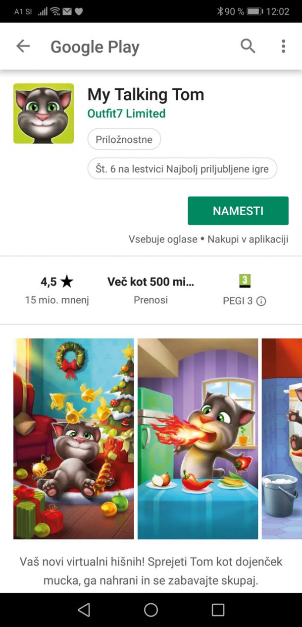 Najuspešnejša »slovenska« igra Talking Tom pošilja občutljive podatke iz vašega telefona več kot 15 podjetjem po vsem svetu.